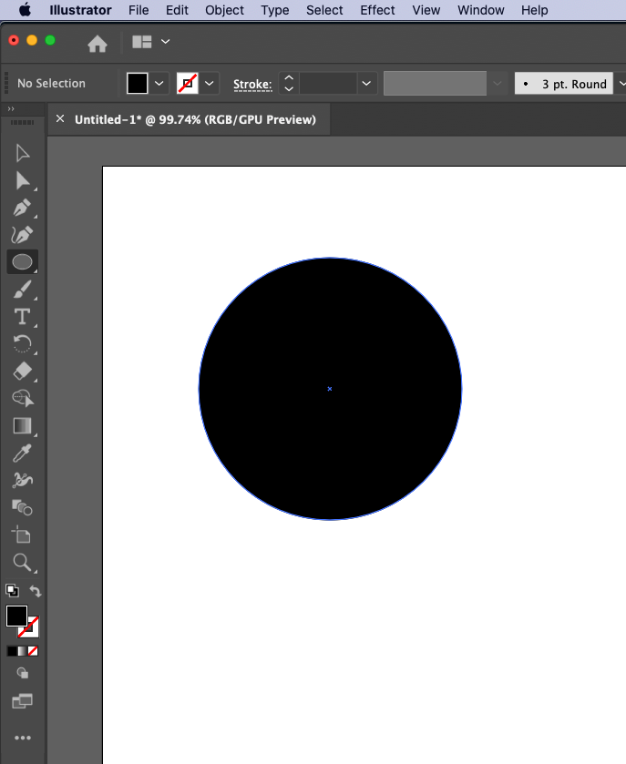 circle을 그립니다.